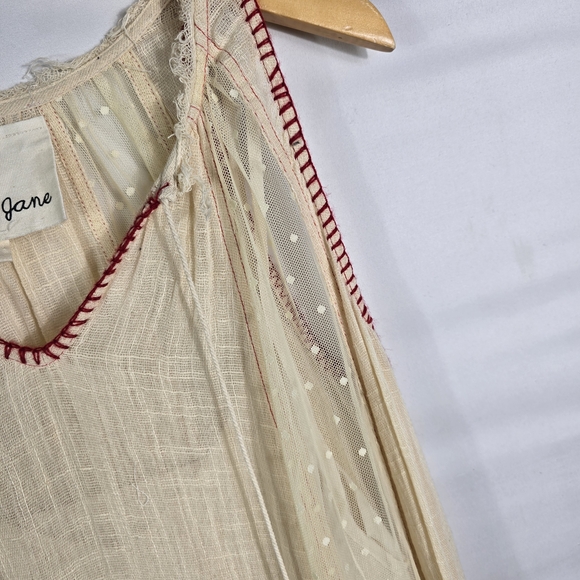 Boho Jane Cream Tassel Maxi Dress Size S - Picture 6 of 16